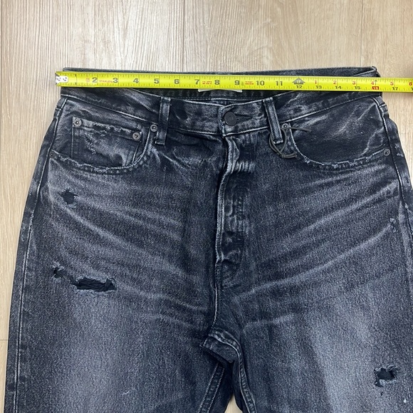 MOUSSY VINTAGE MV Odessa Wide Straight Jeans Black, SIZE 30 0894 - Picture 12 of 13